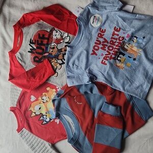 Toddler Bluey / Paw Patrol, Valentines Sweatshirts And Shirt 2T